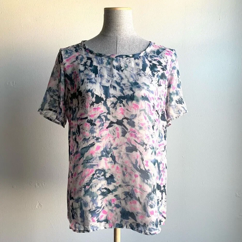 LAST CHANCE‎ Madewell Broadway & Broome Silk Sheer Printed Top